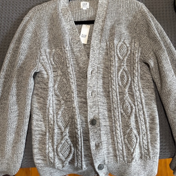 Men’s Cardigan Sweater (Small) | Gap - Gray - Picture 3 of 8